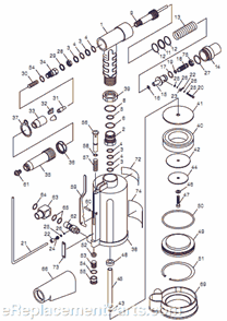 Page A Diagram and Parts List for CP884 T024289 Chicago Pneumatic Riveter
